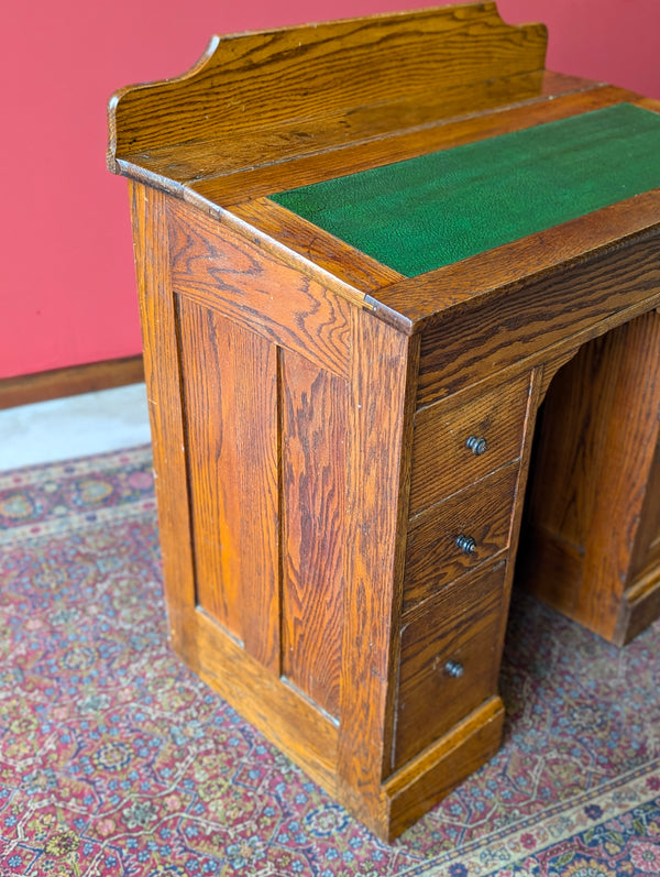 Antique Victorian Oak Clerks Desk / Writing Table / Hostess Stand