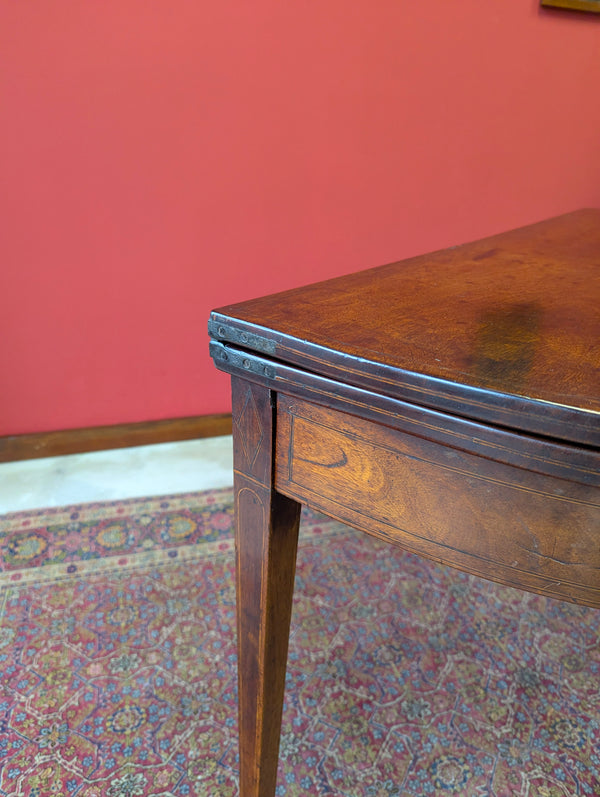 Antique Mid 19th Century Fold Over Tea Table Circa 1850