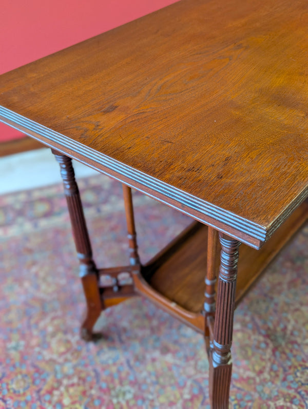 Antique 19th Century Aesthetic Movement Mahogany Occasional Table by Gregory & Co