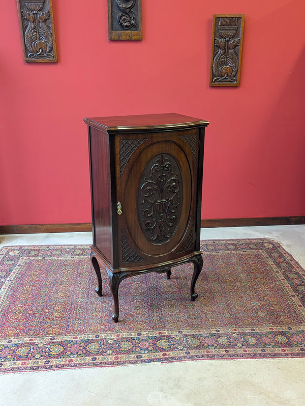 Antique Victorian Carved Mahogany Cupboard / Cabinet / Bedside