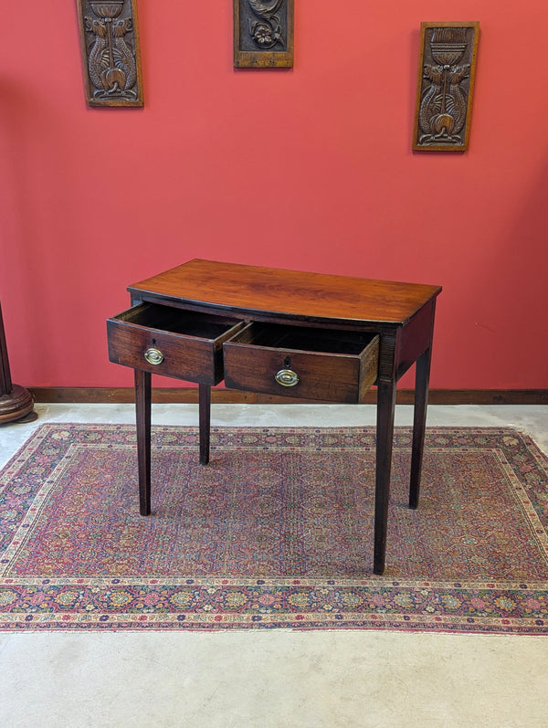 Antique Georgian Mahogany Bow Front Side Table Circa 1820