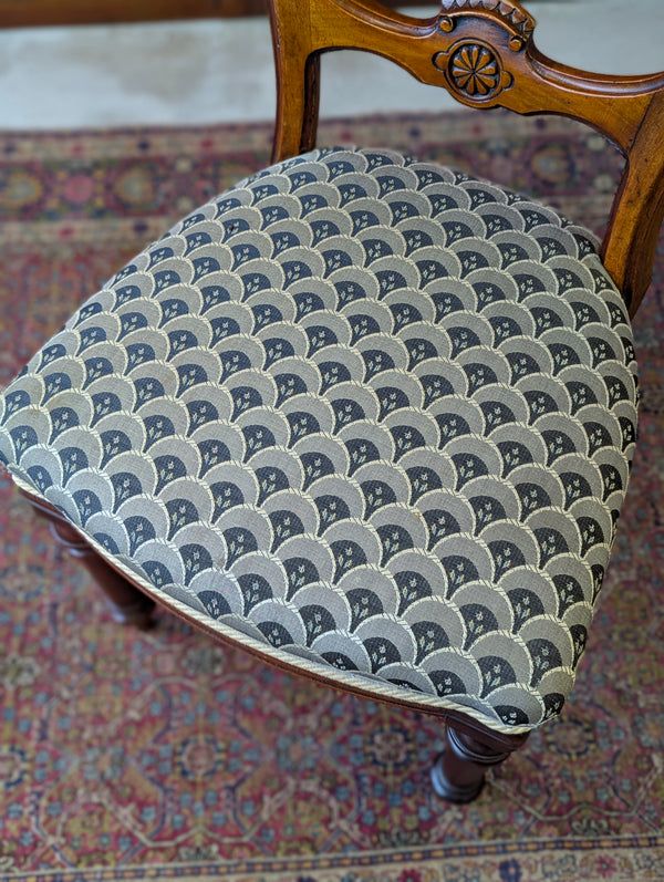 Pair of Antique Victorian Walnut Parlour Chairs