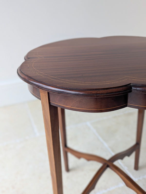 Antique Edwardian Mahogany Quatrefoil Occasional Table c.1905