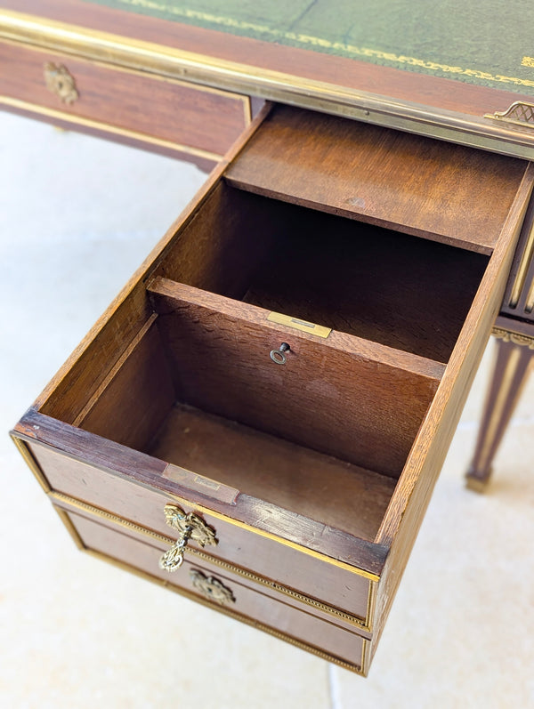 Antique Edwardian Louis XVI Style Mahogany Writing Desk by Spillman & Co. c.1910
