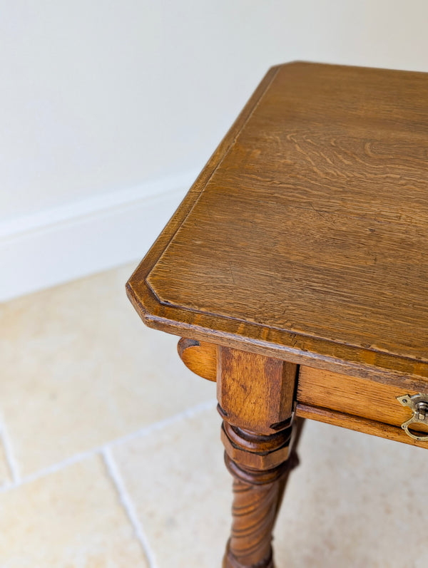 Antique Victorian Ash Writing Table by Hindley & Sons c.1880