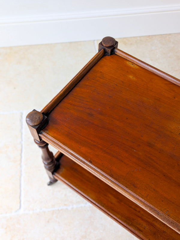 Antique Late Victorian Mahogany Two-Tier Serving Stand c.1880