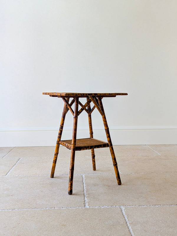 Antique Victorian Tiger Bamboo Occasional Table c.1890