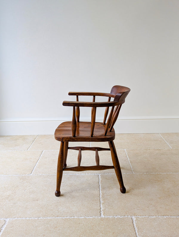 Arts & Crafts Style Utility CC41 Elm and Beech Desk Chair 1940’s