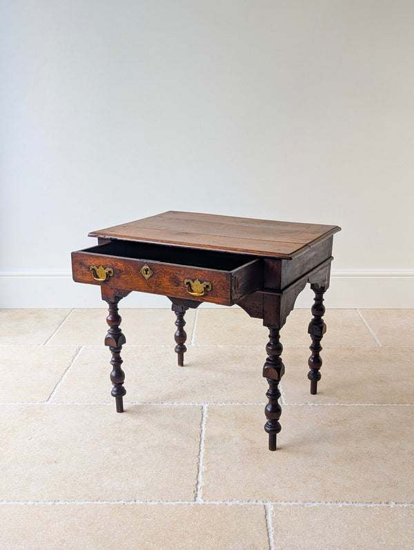 Antique Early 18th Century Oak Side Table c.1710
