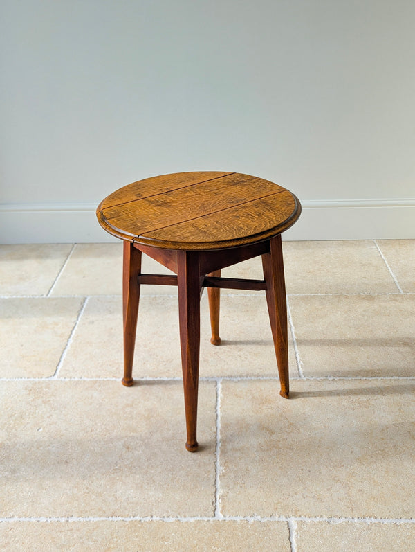 Antique Edwardian Oak Circular Pub Table by Gaskell & Chambers c.1910