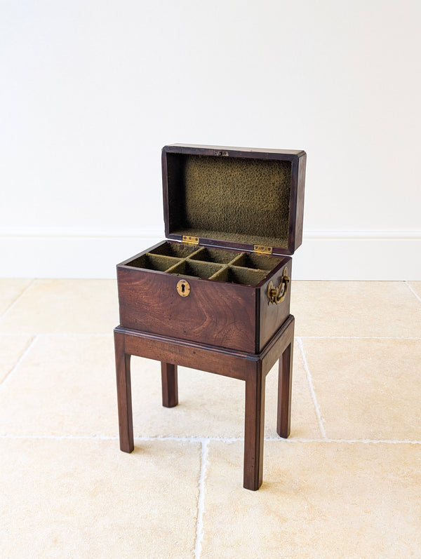 Antique Georgian Mahogany Cellarette on Stand c.1810