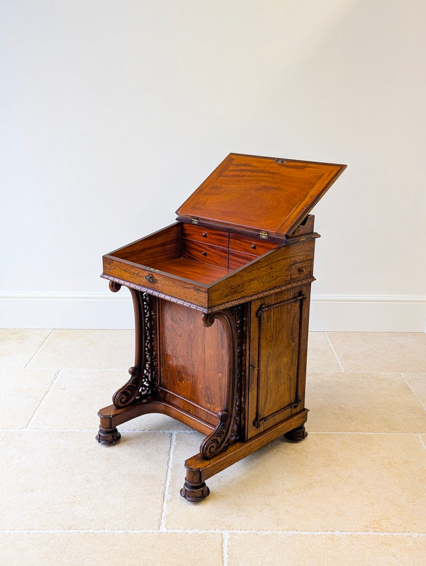 Antique William IV Rosewood Davenport Desk by W&C Wilkinson c.1835