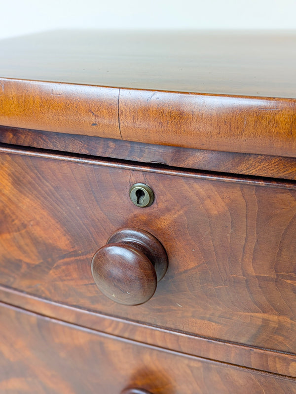 Antique Victorian Mahogany Bow-Front Chest of Drawers c.1860