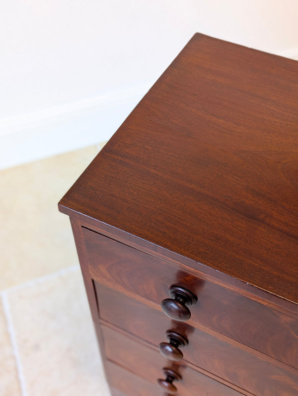 Antique Victorian Mahogany Small Chest of Drawers c.1870