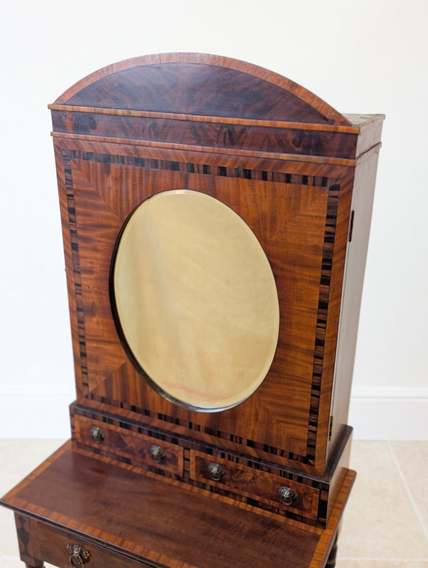 Antique Victorian Mahogany Dressing Table with Mirror Cabinet c.1880