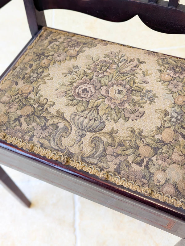 Antique Edwardian Mahogany Piano Stool with Storage c.1910