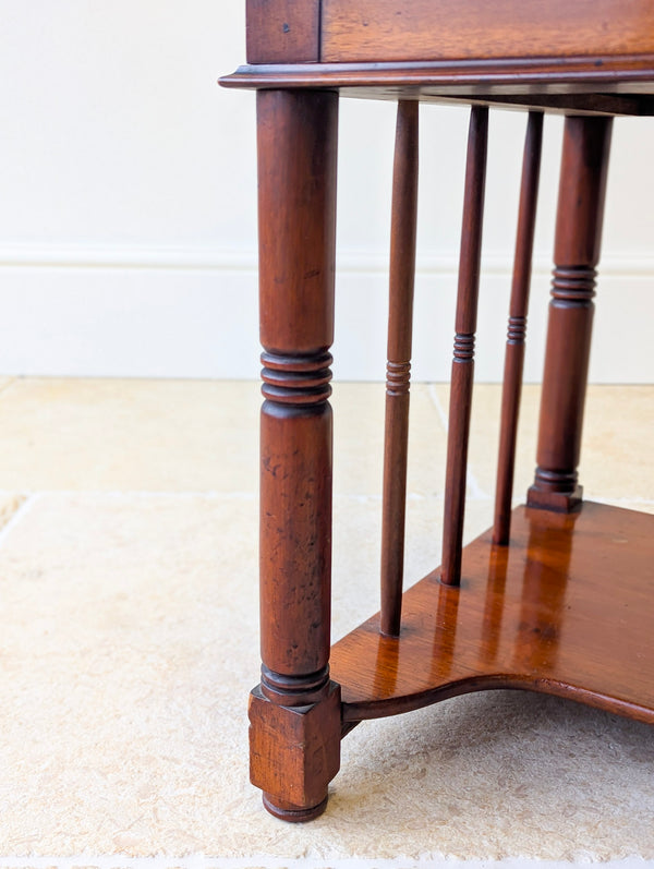 Antique Victorian Mahogany Library Chairside Reading Table c.1890