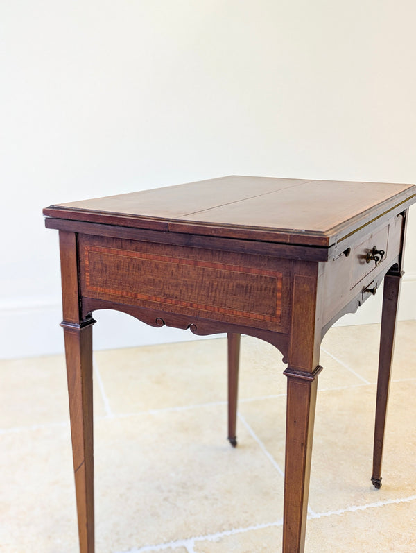Antique Edwardian Mahogany Chess, Card & Games Table c.1910