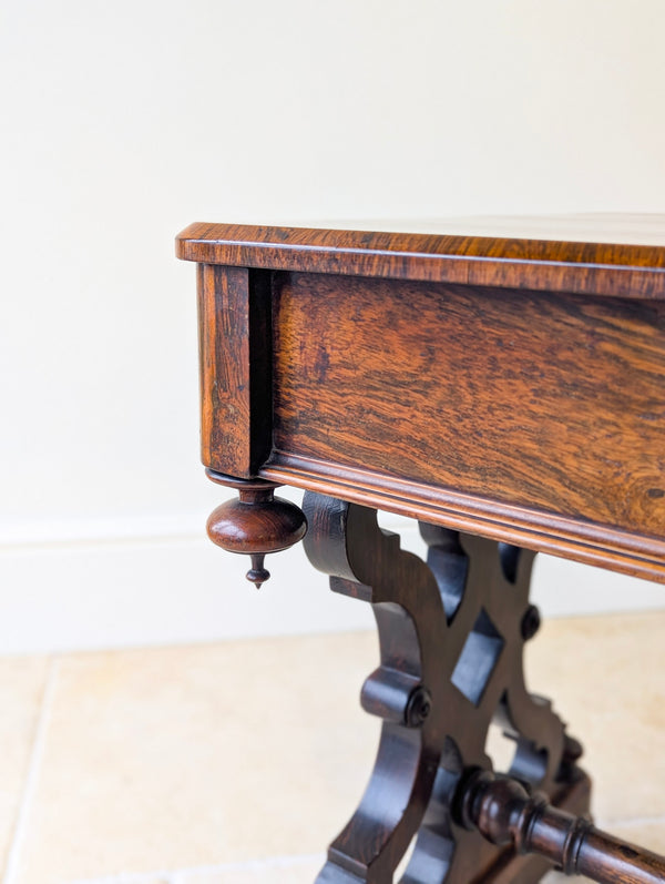 Antique Victorian Rosewood Library Table c.1870