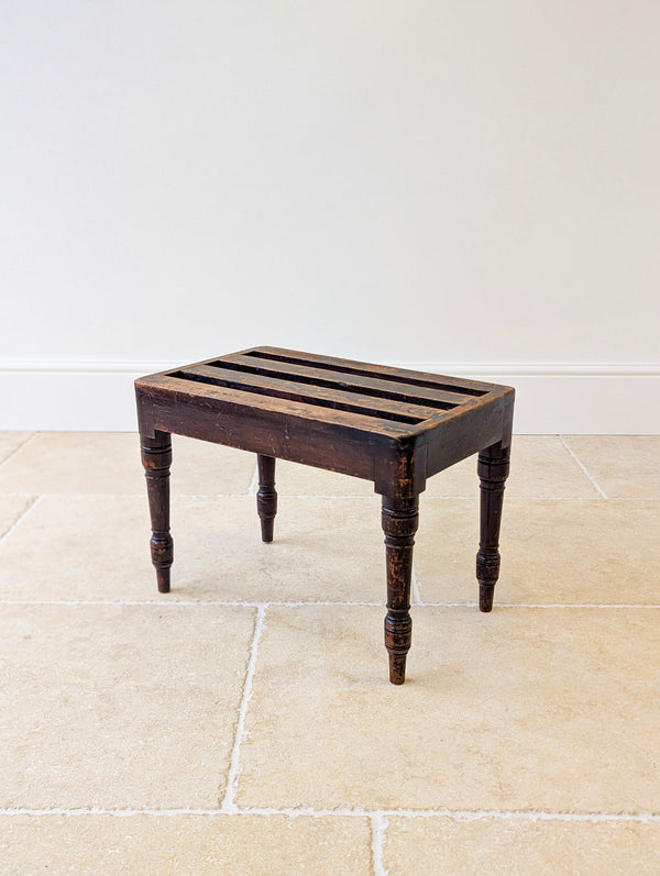 Antique Victorian Beech Luggage Stand by Brown & Lamont c.1870