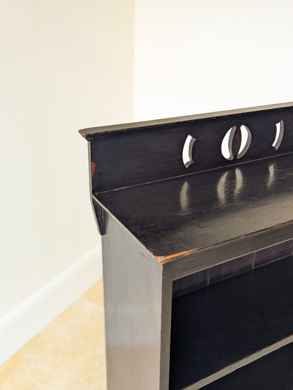 Antique Late Victorian Stained Pine Bookcase c.1890