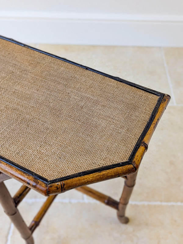 Antique Victorian Bamboo Side Table c.1890