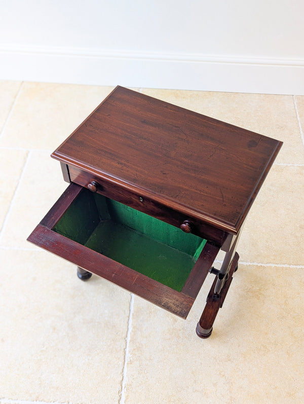Antique Victorian Mahogany Sewing Table c.1880