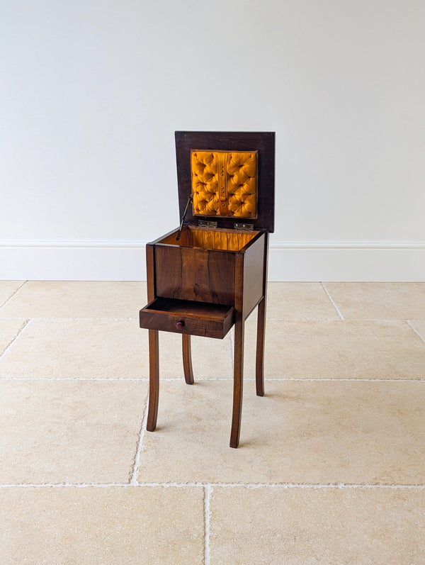 Antique Early 20th Century Walnut Sewing Table c.1920
