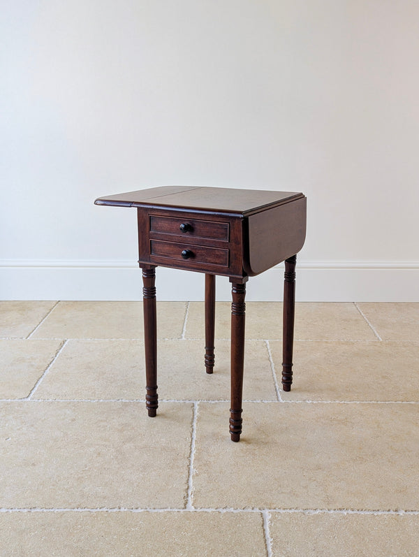 Antique Early Victorian Mahogany Pembroke Work Table c.1850