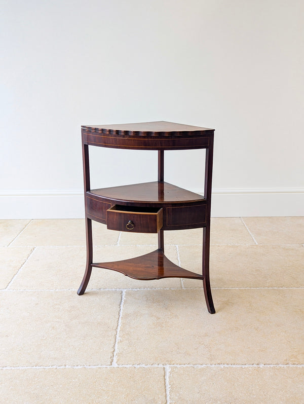 Antique Georgian Mahogany Corner Stand c.1810