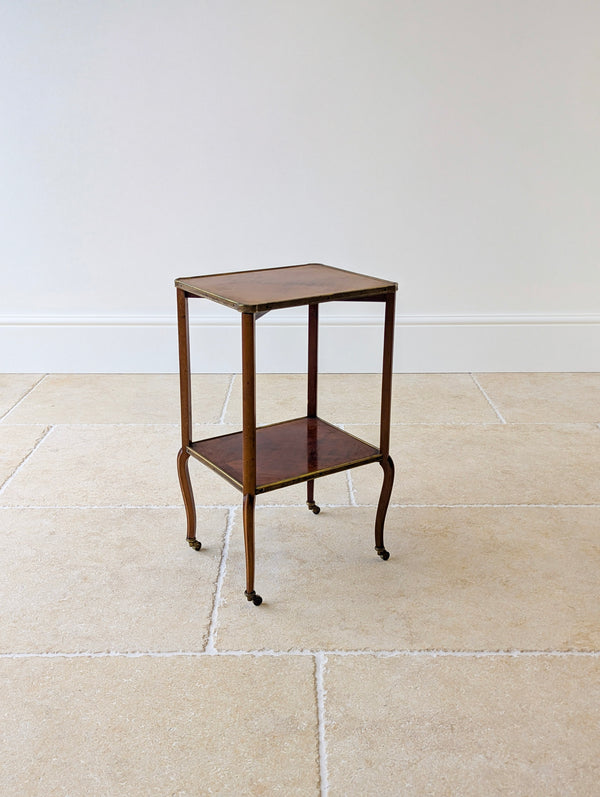 Antique Victorian Mahogany Two-Tier Occasional Table by W. Turner Lord & Co c.1880