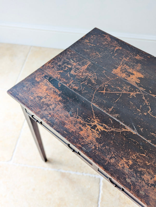 Antique George III Country House Oak Side Table c.1800