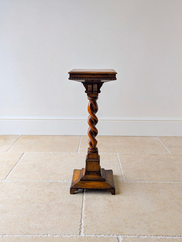 Antique Late Victorian Pair of Oak Torchères c.1890