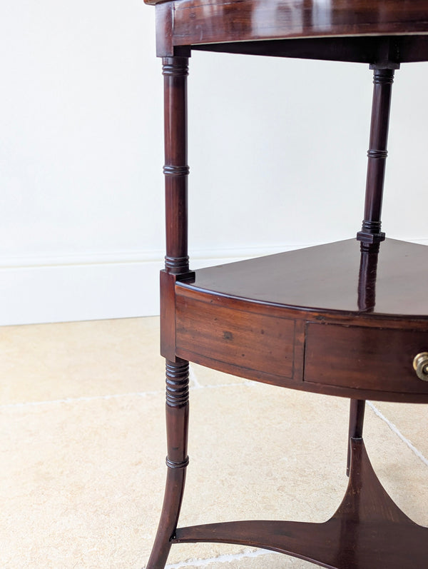 Antique Regency Mahogany Tiered Corner Stand c.1820