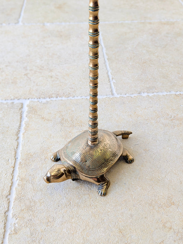 Antique Early 20th Century Brass Tortoise Floor-Standing Cigar Stand c.1920