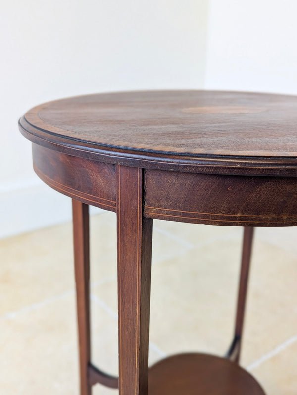 Antique Edwardian Mahogany Circular Occasional Table c.1905