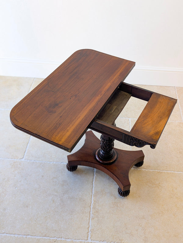 Antique William IV Mahogany Fold-Over Tea Table c.1830