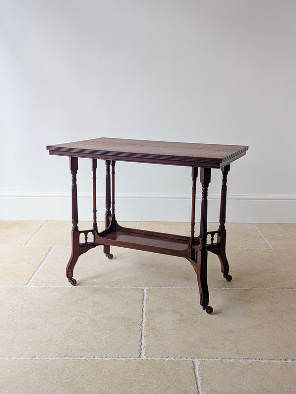 Antique Victorian Aesthetic Movement Mahogany Side Table by Gregory & Co c.1880