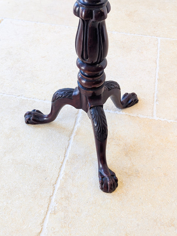 Antique Victorian Chippendale Revival Mahogany Torchère c.1880