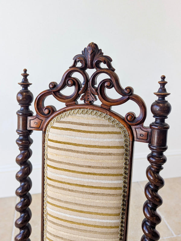 Antique Mid-Victorian Walnut High-Back Parlour Chair c.1850