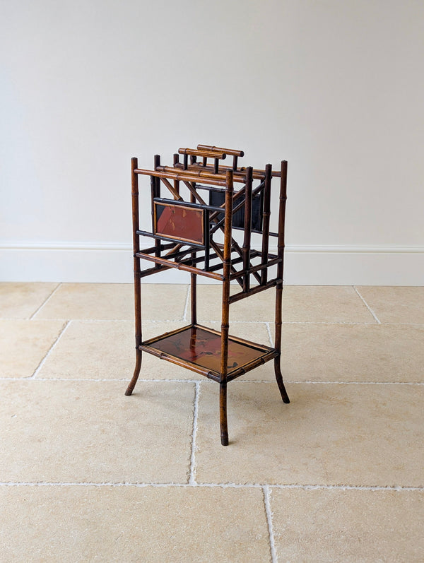 Antique Victorian Aesthetic Movement Bamboo Canterbury c.1890