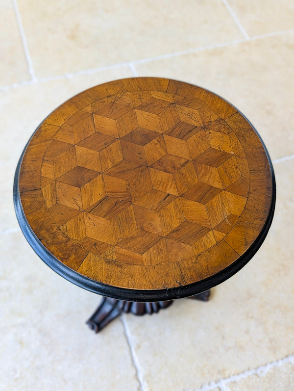 Antique William IV Walnut & Mahogany Wine Table c.1830