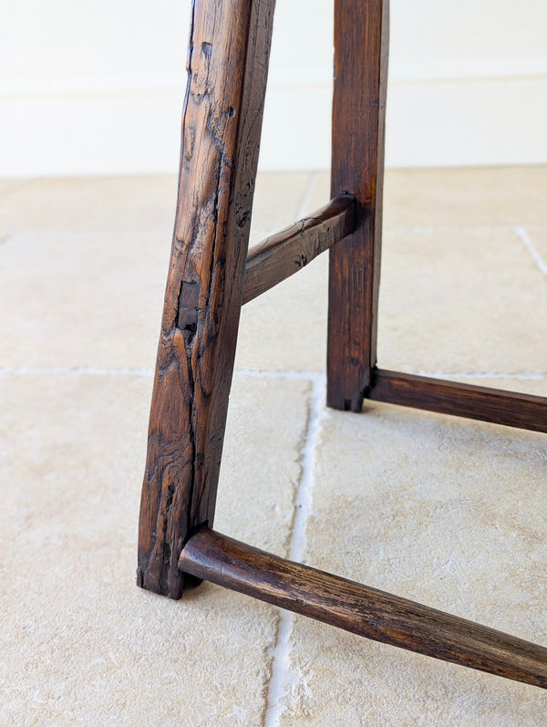 Antique Georgian Oak Vernacular Stool c.1750