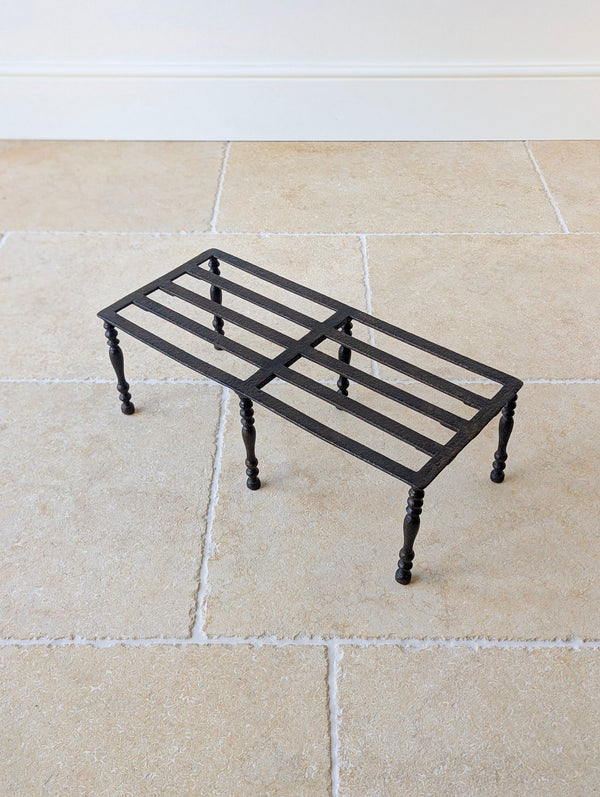 Antique Georgian Country-House Wrought Iron Hearth Footman c.1800