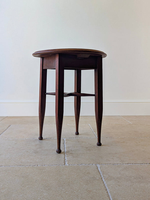 Antique Edwardian Arts & Crafts Oak Occasional Table c.1910