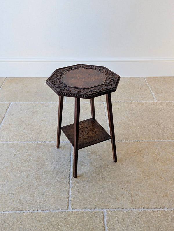 Antique Victorian Walnut Arts & Crafts Occasional Table c.1890