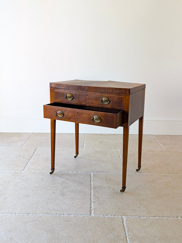 Antique Georgian Mahogany Folding Dressing Table c.1790