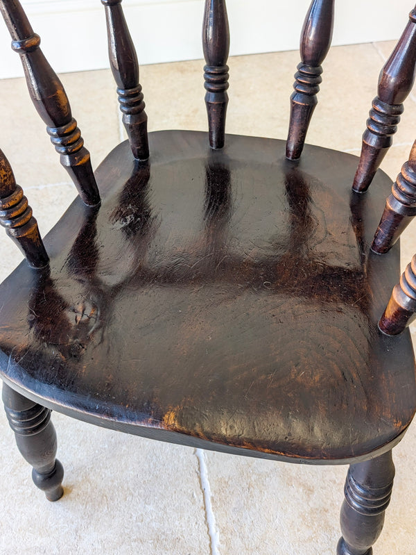 Antique Victorian Elm & Ash Captain’s Chair c.1890