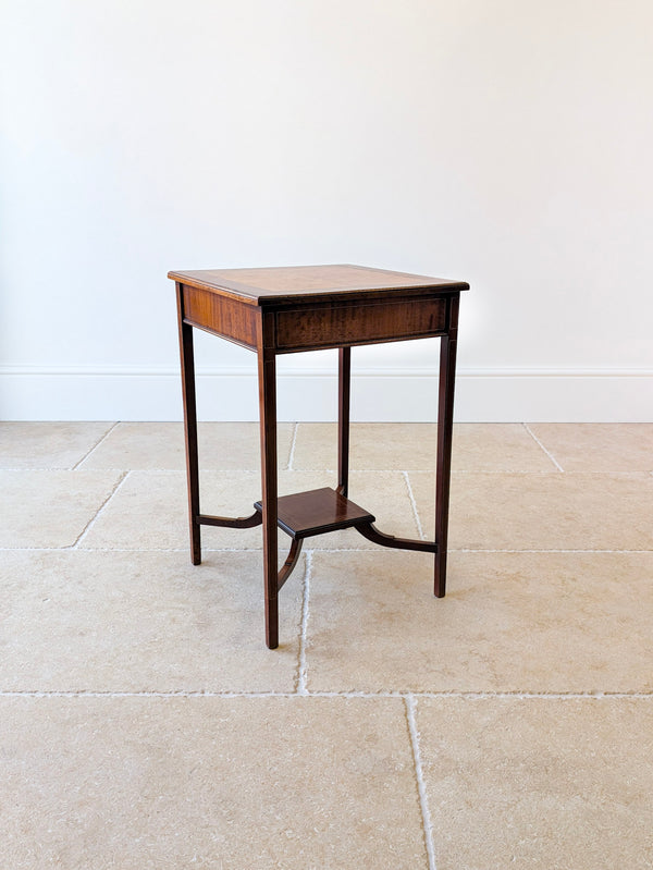 Antique George III Inlaid Mahogany & Burr Yew Occasional Table c.1790