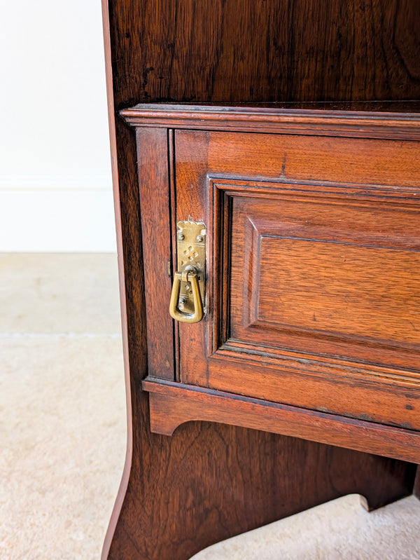Antique Victorian Mahogany Corner Shaving Stand c.1890